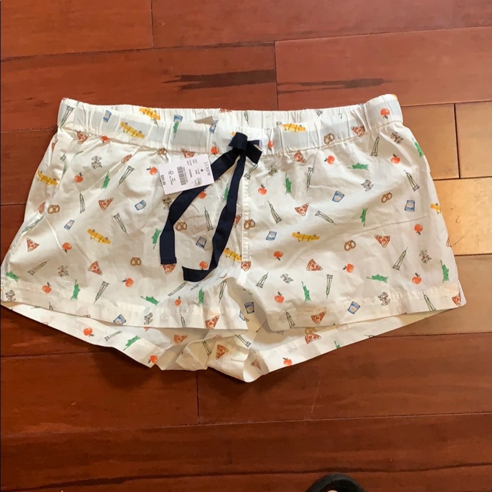 J Crew New York Print Sleep Shorts
